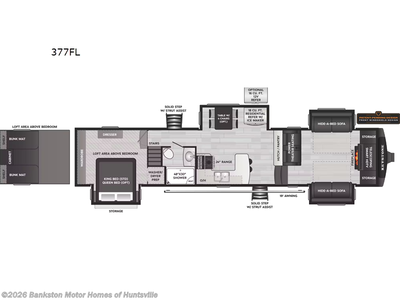 2026 Keystone Montana High Country 377FL - New Fifth Wheel For Sale by Bankston Motor Homes of Huntsville in Huntsville, Alabama features Slideout