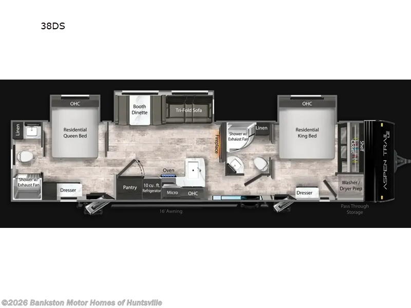 2026 Dutchmen Aspen Trail 38DS - New Travel Trailer For Sale by Bankston Motor Homes of Huntsville in Huntsville, Alabama features Slideout