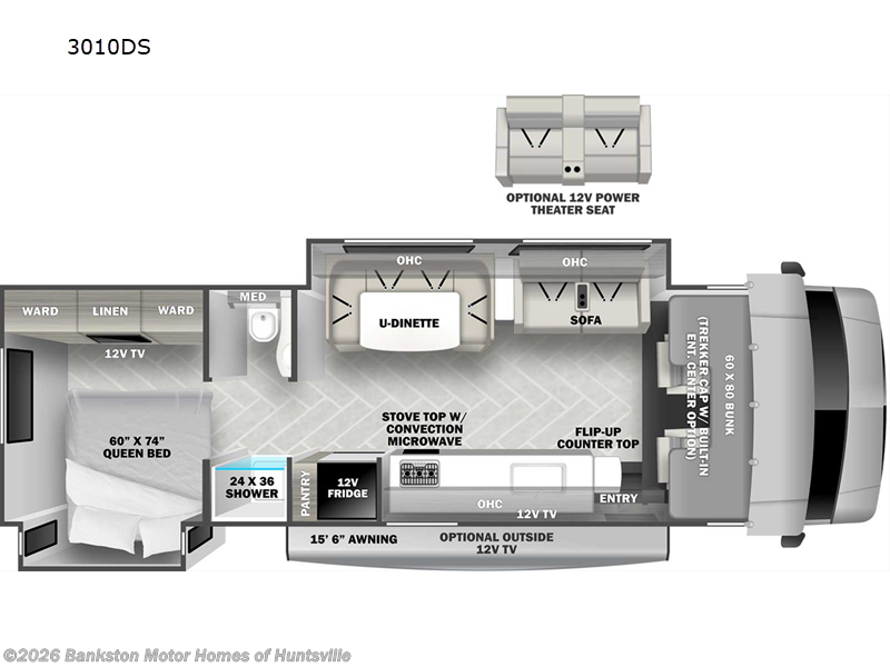 2024 Forest River Sunseeker Classic 3010DS Ford - Used Class C For Sale by Bankston Motor Homes of Huntsville in Huntsville, Alabama features Slideout