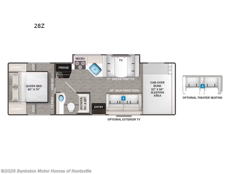 2024 Thor Motor Coach Four Winds 28Z - Used Class C For Sale by Bankston Motor Homes of Huntsville in Huntsville, Alabama features Slideout