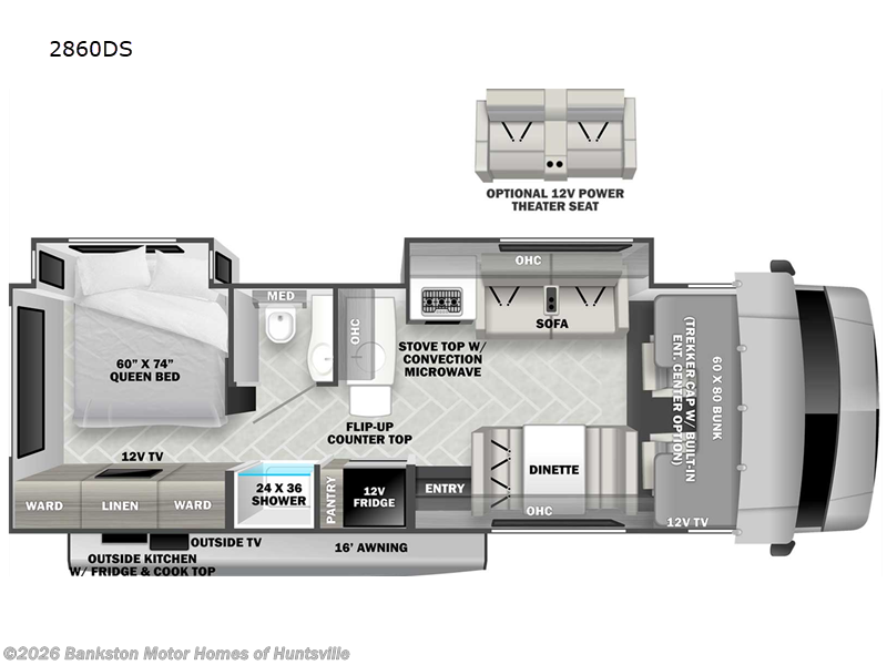 2024 Forest River Sunseeker Classic 2860DS Ford - Used Class C For Sale by Bankston Motor Homes of Huntsville in Huntsville, Alabama features Slideout