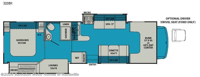 2016 Coachmen Leprechaun 320BH Ford 450 - Used Class C For Sale by Bankston Motor Homes of Huntsville in Huntsville, Alabama features Slideout