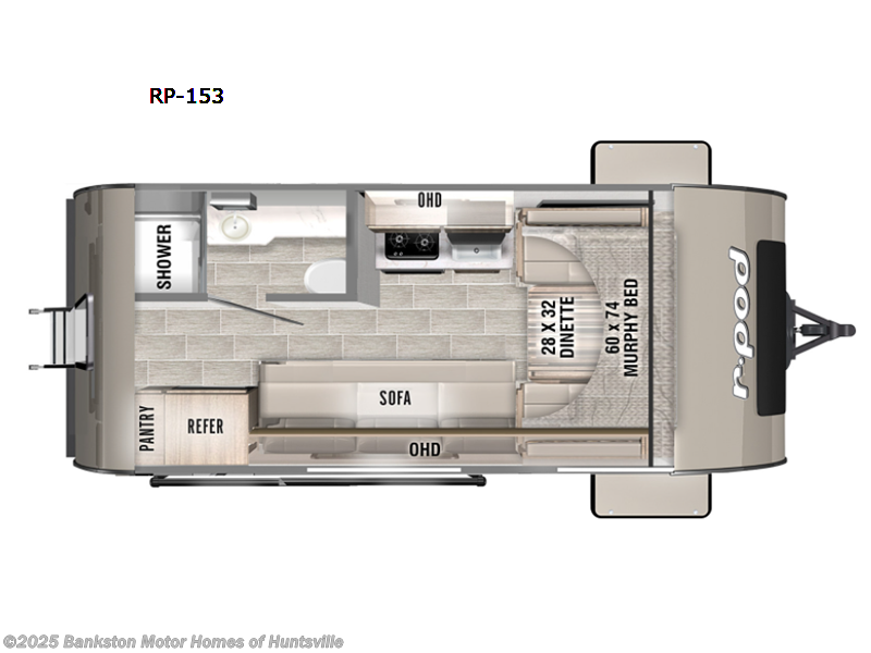2022 Forest River R Pod RP-153 - Used Travel Trailer For Sale by Bankston Motor Homes of Huntsville in Huntsville, Alabama