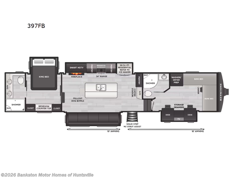 2026 Keystone Montana High Country 397FB - New Fifth Wheel For Sale by Bankston Motor Homes of Huntsville in Huntsville, Alabama features Slideout