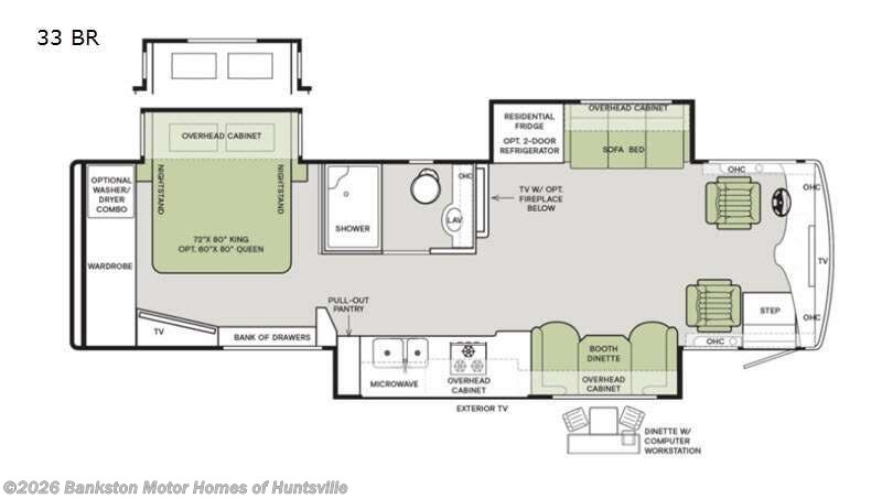 2021 Tiffin Allegro Breeze 33 BR - Used Class A For Sale by Bankston Motor Homes of Huntsville in Huntsville, Alabama features Slideout