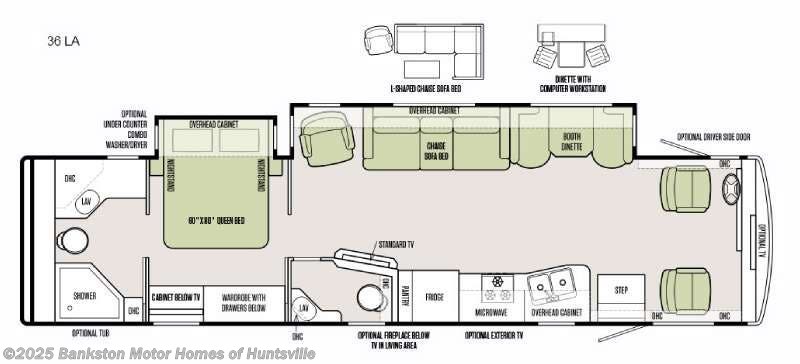 2016 Tiffin Allegro 36 LA - Used Class A For Sale by Bankston Motor Homes of Huntsville in Huntsville, Alabama features Slideout