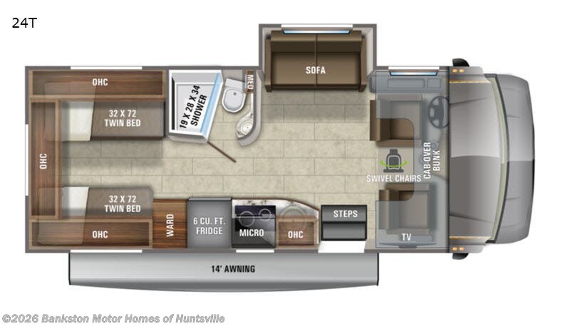 2021 Jayco Melbourne 24T - Used Class C For Sale by Bankston Motor Homes of Huntsville in Huntsville, Alabama features Slideout