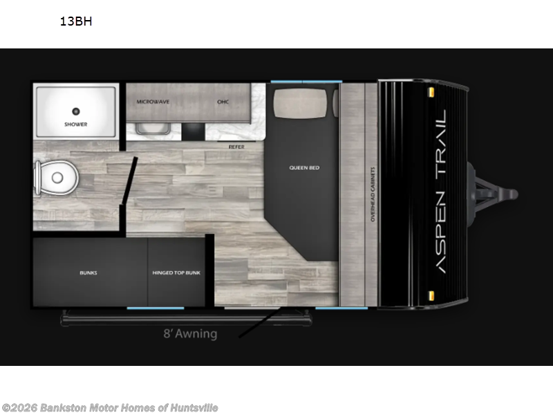 2026 Dutchmen Aspen Trail Mini 13BH - New Travel Trailer For Sale by Bankston Motor Homes of Huntsville in Huntsville, Alabama