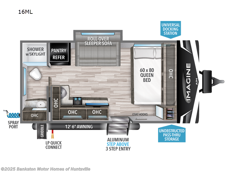 2023 Grand Design Imagine AIM 16ML - Used Travel Trailer For Sale by Bankston Motor Homes of Huntsville in Huntsville, Alabama features Slideout
