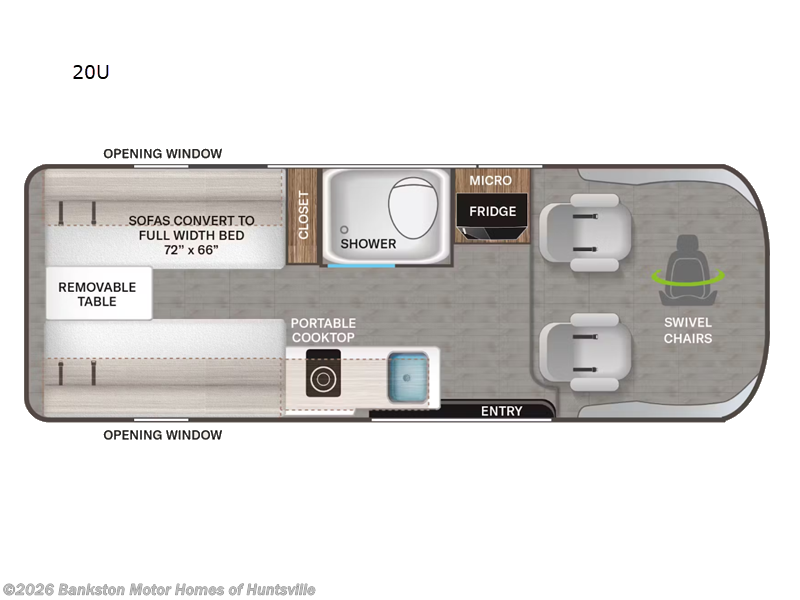 2026 Thor Motor Coach Sequence 20U - New Class B For Sale by Bankston Motor Homes of Huntsville in Huntsville, Alabama