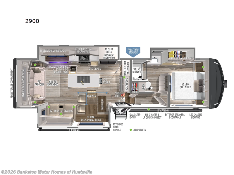 2026 Brinkley RV Model Z 2900 - New Fifth Wheel For Sale by Bankston Motor Homes of Huntsville in Huntsville, Alabama features Slideout