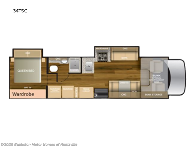 2022 Nexus Triumph Super C 34TSC - Used Super C For Sale by Bankston Motor Homes of Huntsville in Huntsville, Alabama features Slideout