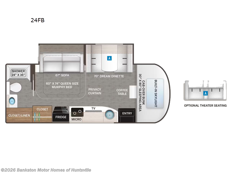 2026 Thor Motor Coach Delano Sprinter 24FB - New Class C For Sale by Bankston Motor Homes of Huntsville in Huntsville, Alabama features Slideout