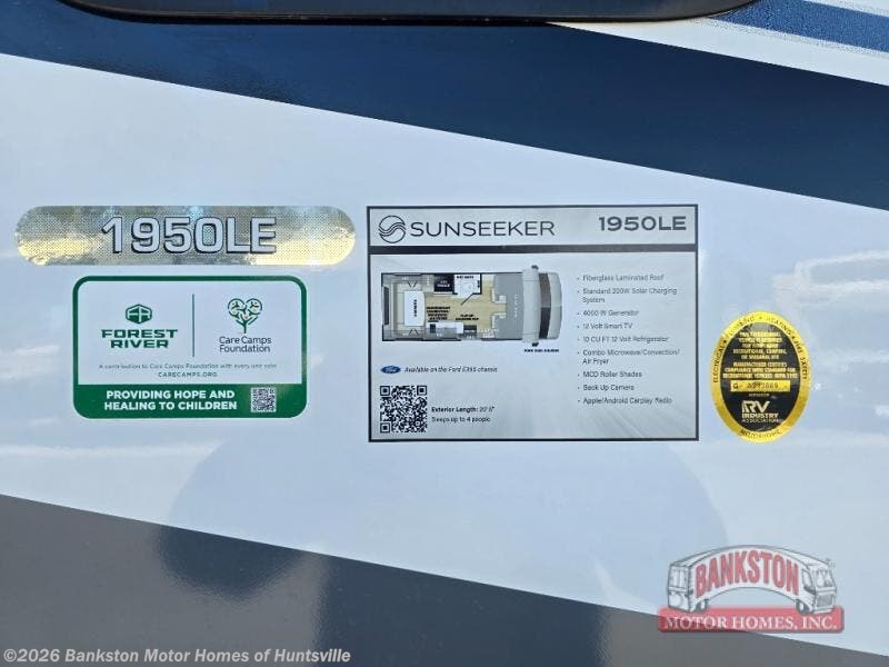 2026 Sunseeker LE 1950LE by Forest River from Bankston Motor Homes of Huntsville in Huntsville, Alabama