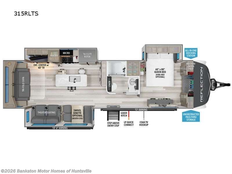 2024 Grand Design Reflection 315RLTS - Used Travel Trailer For Sale by Bankston Motor Homes of Huntsville in Huntsville, Alabama features Slideout