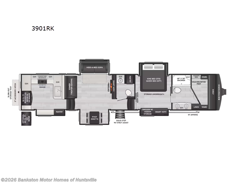 2026 Keystone Montana 3901RK - New Fifth Wheel For Sale by Bankston Motor Homes of Huntsville in Huntsville, Alabama features Slideout