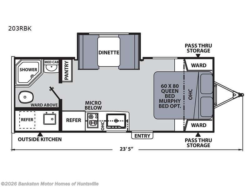 2022 Coachmen Apex Nano 203RBK - Used Travel Trailer For Sale by Bankston Motor Homes of Huntsville in Huntsville, Alabama features Slideout