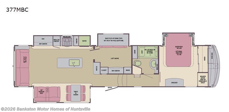 2020 Palomino Columbus Compass 377MBC - Used Fifth Wheel For Sale by Bankston Motor Homes of Huntsville in Huntsville, Alabama features Slideout