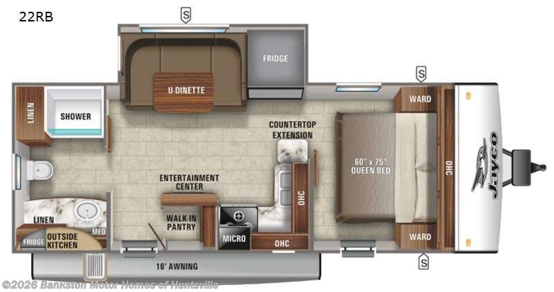 2021 Jayco Jay Feather 22RB - Used Travel Trailer For Sale by Bankston Motor Homes of Huntsville in Huntsville, Alabama features Slideout