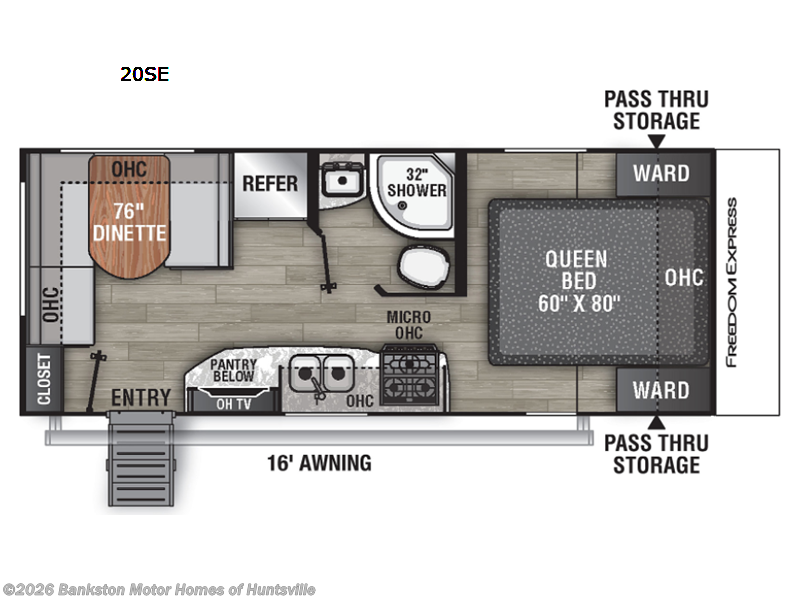 2022 Coachmen Freedom Express Select 20SE - Used Travel Trailer For Sale by Bankston Motor Homes of Huntsville in Huntsville, Alabama