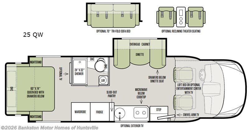 2019 Tiffin Wayfarer 25 QW - Used Class C For Sale by Bankston Motor Homes of Huntsville in Huntsville, Alabama features Slideout