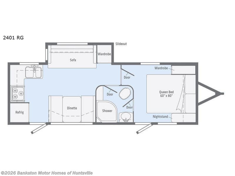 2018 Winnebago Minnie 2401 RG - Used Travel Trailer For Sale by Bankston Motor Homes of Huntsville in Huntsville, Alabama features Slideout