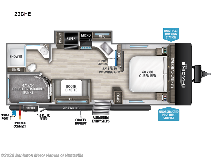 2023 Grand Design Imagine XLS 23BHE - Used Travel Trailer For Sale by Bankston Motor Homes of Huntsville in Huntsville, Alabama features Slideout