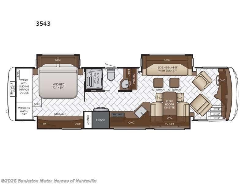 2021 Newmar New Aire 3543 - Used Class A For Sale by Bankston Motor Homes of Huntsville in Huntsville, Alabama features Slideout