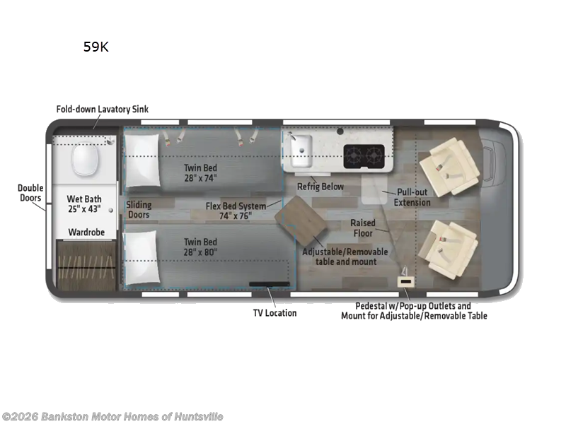 2027 Winnebago Travato 59K - New Class B For Sale by Bankston Motor Homes of Huntsville in Huntsville, Alabama