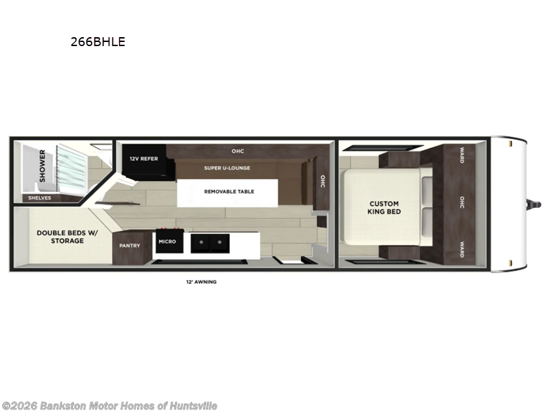 2026 Forest River Wildwood FSX 266BHLE - New Travel Trailer For Sale by Bankston Motor Homes of Huntsville in Huntsville, Alabama