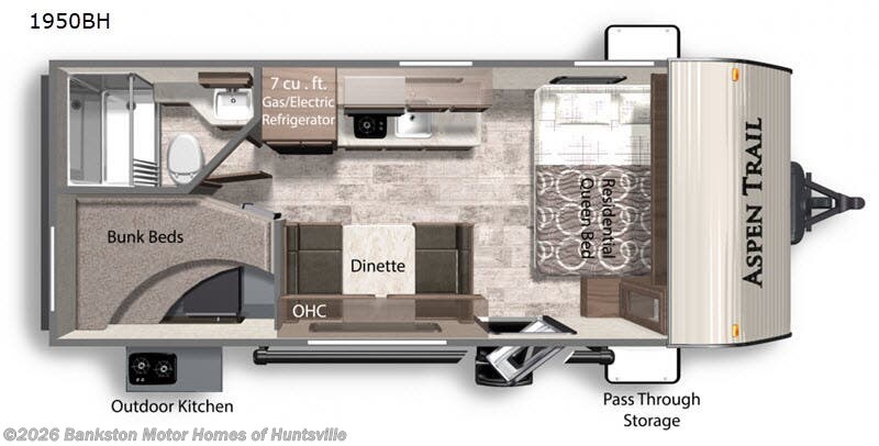 2020 Dutchmen Aspen Trail LE 1950BH - Used Travel Trailer For Sale by Bankston Motor Homes of Huntsville in Huntsville, Alabama