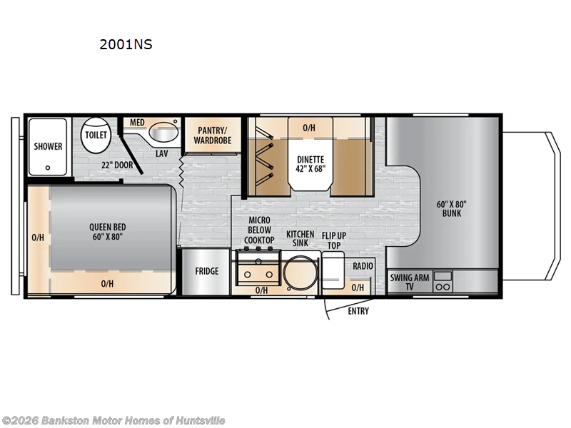 2026 East to West College Avenue 2001NS - New Class C For Sale by Bankston Motor Homes of Huntsville in Huntsville, Alabama