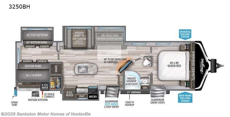 2021 Grand Design Imagine 3250BH - Used Travel Trailer For Sale by Bankston Motor Homes of Huntsville in Huntsville, Alabama features Slideout