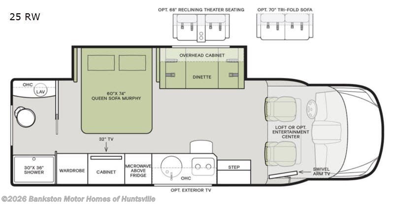 2021 Tiffin Wayfarer 25 RW - Used Class C For Sale by Bankston Motor Homes of Huntsville in Huntsville, Alabama features Slideout