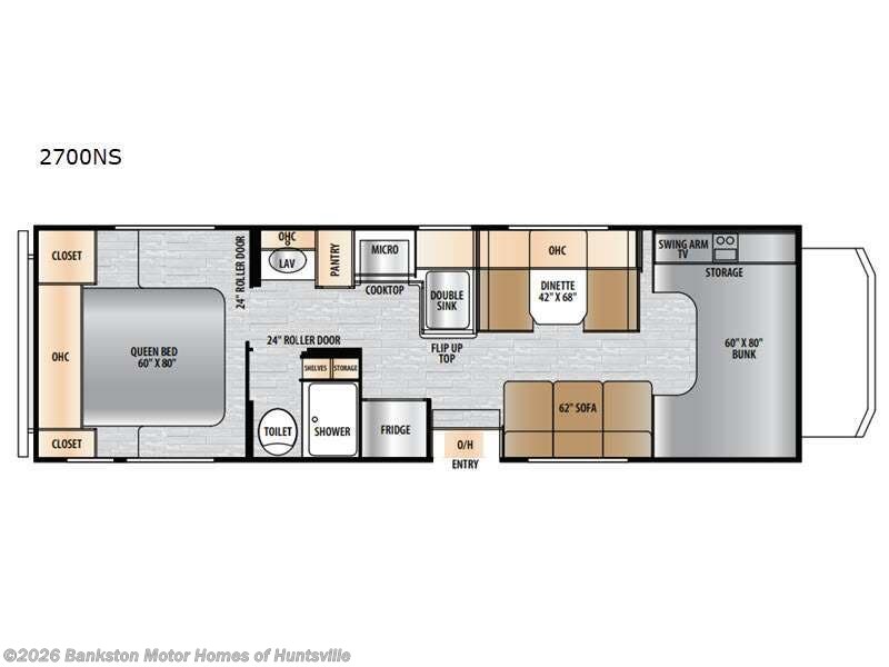 2025 East to West Entrada 2700NS - New Class C For Sale by Bankston Motor Homes of Huntsville in Huntsville, Alabama