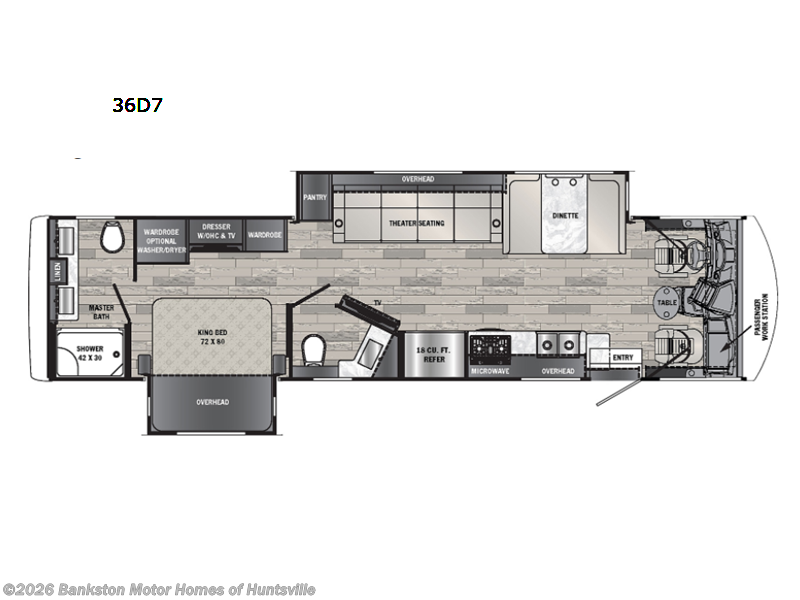 2021 Forest River Georgetown 7 Series 36D7 - Used Class A For Sale by Bankston Motor Homes of Huntsville in Huntsville, Alabama features Slideout