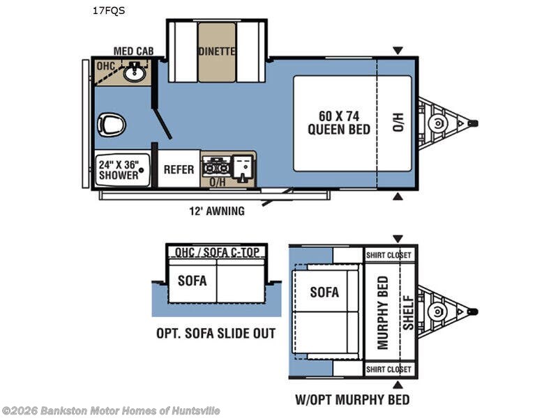 2021 Coachmen Clipper 17FQS - Used Travel Trailer For Sale by Bankston Motor Homes of Huntsville in Huntsville, Alabama features Slideout
