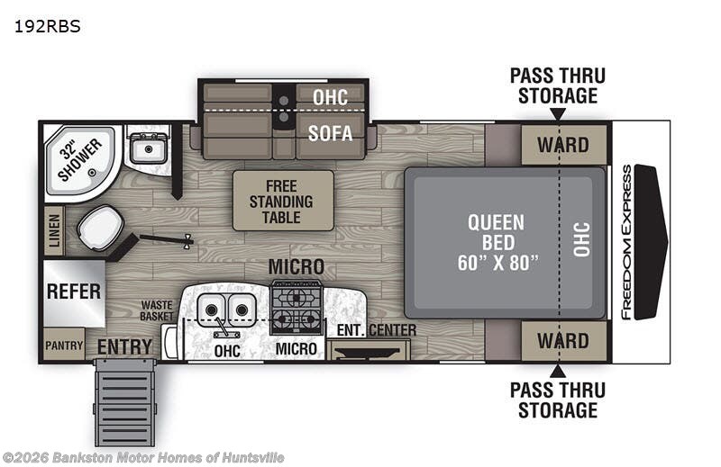 2020 Coachmen Freedom Express Ultra Lite 192RBS - Used Travel Trailer For Sale by Bankston Motor Homes of Huntsville in Huntsville, Alabama features Slideout