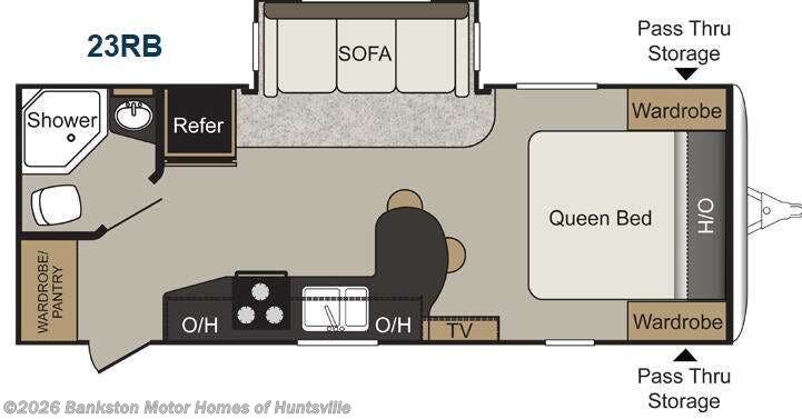 2015 Keystone Passport 23RB - Used Travel Trailer For Sale by Bankston Motor Homes of Huntsville in Huntsville, Alabama features Slideout