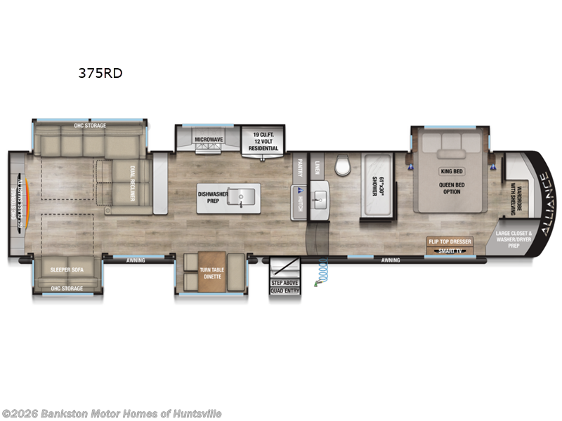 2027 Alliance RV Paradigm 375RD - New Fifth Wheel For Sale by Bankston Motor Homes of Huntsville in Huntsville, Alabama features Slideout