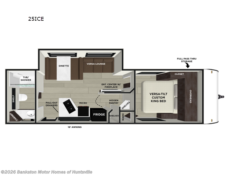 2026 Forest River Wildwood X-Lite 25ICE - New Travel Trailer For Sale by Bankston Motor Homes of Huntsville in Huntsville, Alabama features Slideout