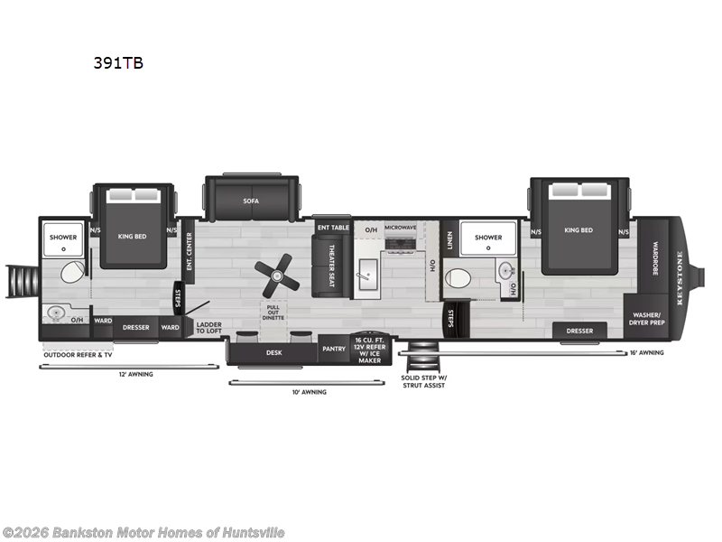 2027 Keystone Montana High Country 391TB - New Fifth Wheel For Sale by Bankston Motor Homes of Huntsville in Huntsville, Alabama features Slideout