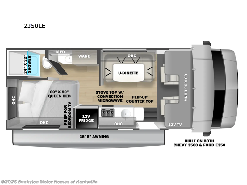 2027 Forest River Sunseeker LE 2350LE Chevy - New Class C For Sale by Bankston Motor Homes of Huntsville in Huntsville, Alabama