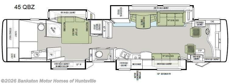 2010 Tiffin Zephyr 45 QBZ - Used Class A For Sale by Bankston Motor Homes of Huntsville in Huntsville, Alabama features Slideout