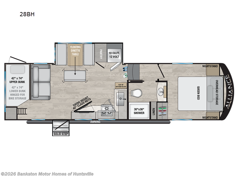 2024 Alliance RV Avenue All-Access 28BH - Used Fifth Wheel For Sale by Bankston Motor Homes of Huntsville in Huntsville, Alabama features Slideout