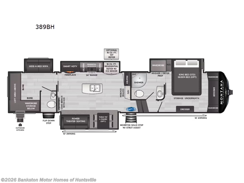 2025 Keystone Montana High Country 389BH - New Fifth Wheel For Sale by Bankston Motor Homes of Huntsville in Huntsville, Alabama features Slideout