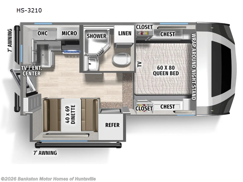 2026 Palomino Backpack Edition HS-3210 - New Truck Camper For Sale by Bankston Motor Homes of Huntsville in Huntsville, Alabama features Slideout