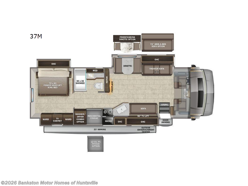 2022 Entegra Coach Accolade 37M - Used Super C For Sale by Bankston Motor Homes of Huntsville in Huntsville, Alabama features Slideout