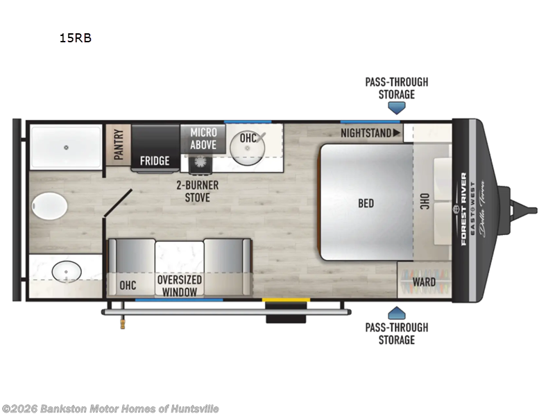 2027 East to West Della Terra 15RB - New Travel Trailer For Sale by Bankston Motor Homes of Huntsville in Huntsville, Alabama