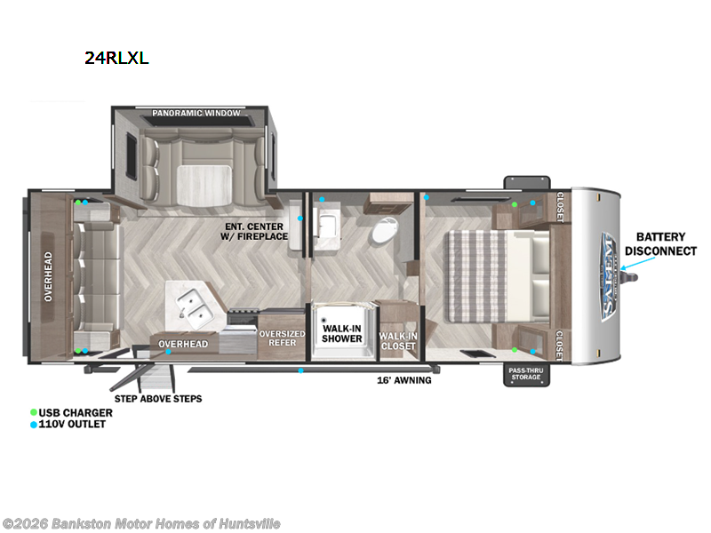 2022 Forest River Salem Cruise Lite 24RLXL - Used Travel Trailer For Sale by Bankston Motor Homes of Huntsville in Huntsville, Alabama features Slideout